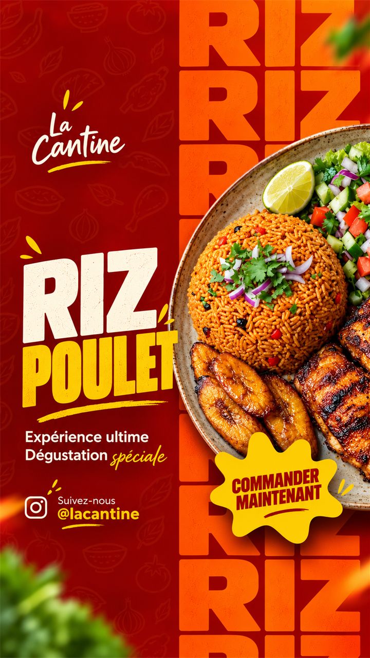 Affiche « Riz Poulet » de La Cantine
