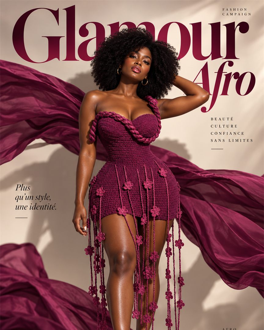 Affiche de mode « Glamour Afro »