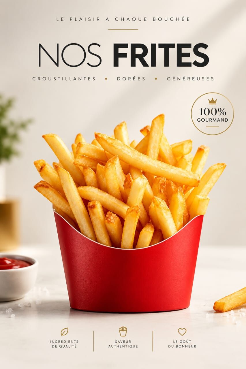 Affiche « Nos Frites » réalisée par un membre