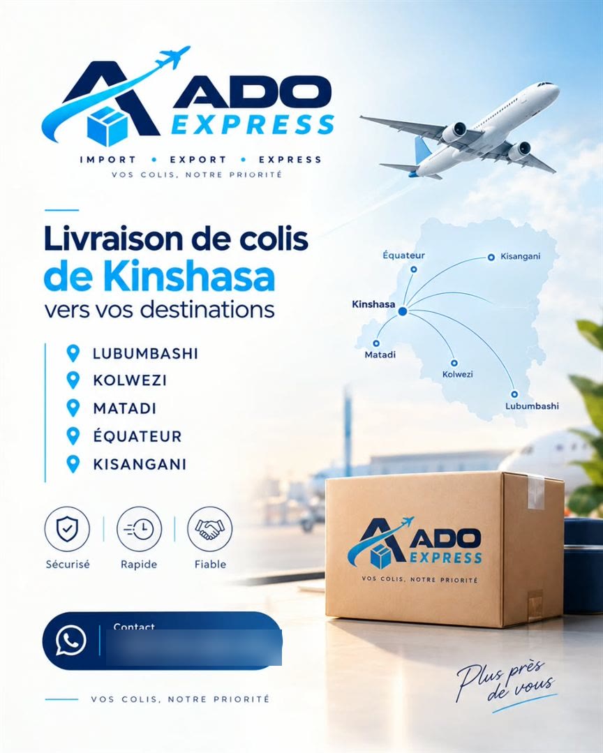 Affiche « Ado Express », livraison de colis, réalisée par un membre