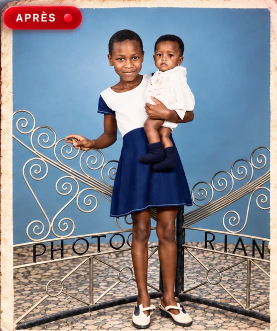 La même photo restaurée et mise en couleur